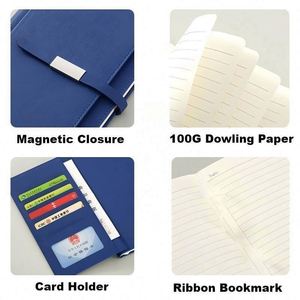 Quality A5 Promotional Custom Logo PU Leather Notebook <b>Gift</b> <b>Set</b> With Gel Pen Refill Card Holder Factory Price for Expos - Product Image 3