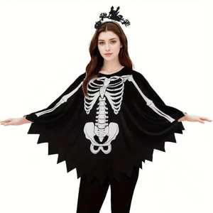 Costume d'Halloween pour femme, déguisement de <span class=keywords><strong>vampire</strong></span>, tenue de scène, cape d'araignée, costume de cosplay - Product Image 1