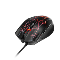 Ratón para Juegos USB, 6 Botones, Diseño con Iluminación RGB, Software para Juegos, Compatible con PC, Laptop y Mac