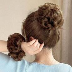 Fascia per capelli con bordo marrone sgualcito accessori per capelli per indossare sterco per capelli - Product Image 1