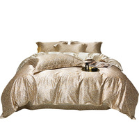 Ensemble de literie en soie de mûrier 100%, housse de couette, drap de lit en soie avec taie d'oreiller, ensemble de housse de couette à imprimé en soie