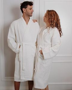 Kimono Kimono di lusso in cotone 100% Unisex con collo a V maniche corte al ginocchio, veloce e traspirante, abbigliamento da tempo elegante - Product Image 6