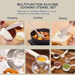 Wholesale Food Grade BPA-Free Silicone Baking Cooking Utensils <b>Set</b> Heat Resistant Nonstick Kitchen Cookware Spatulas Gadgets - Product Image 4