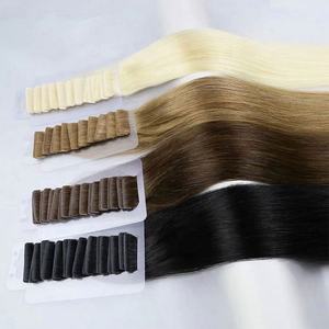Extensiones de Cabello Brasileño Inyectado de Doble Trama Grado 12A al por Mayor, 100% Cabello Humano Remy con Cinta Adhesiva, Color Natural, Sin Caída, Suave - Product Image 4