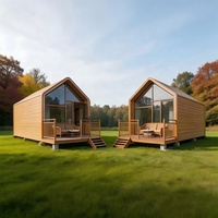 Maison préfabriquée modulaire de luxe, imperméable, écologique, à structure triangulaire en acier, mini-maison portable, cabane biomimétique portable