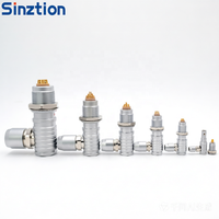 Conector de Aviación en Codo de 90 Grados Serie B 2B con Bloqueo Automático Push-Pull Personalizado OEM de Sinztion, Compatible con Conectores Circulares FHG