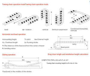 Naylon PA66 malzeme köprü tipi özelleştirilmiş boyut esnek plastik kablo çekme zinciri sürükle zincirleri - Product Image 5