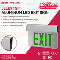 FEITUO Boîtier en aluminium simple face, 50 ans d'expérience, OEM ODM, Panneau de sortie de secours LED avec flèches pour écoles