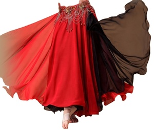 Falda de Danza del Vientre Bestdance, Falda de Danza del Vientre con Doble Abertura, Falda de Danza del Vientre con Abertura Lateral - Product Image 1