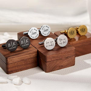 20mm 16mm prix de gros en acier inoxydable ensemble de pinces à <span class=keywords><strong>cravate</strong></span> gravées cadeaux de mariage invités boutons de manchette pour hommes - Product Image 5