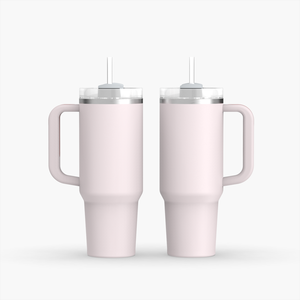 Ly giữ nhiệt Watersy 40 oz, hai lớp thép không gỉ, thiết kế hiện đại, có tay cầm và ống hút - Product Image 2