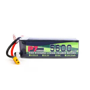 UAV Batteries With XT60/XT90-H Plug For RC Drone Quadcopter Airplane Helicopter 6S 5600mAh 95C 22.2V Drone Battery