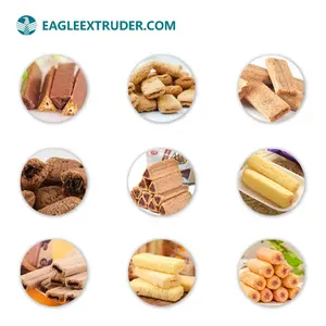 New Jinan Eagle Peanut Butter Filled Snack Machine PLC Control Chocolate Filled Snack Sticks Production Reliable Motor
