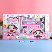 Set de Papelería Personalizado DaKings con Lápiz, Borrador y Regla - Diseño de Dibujos Animados Kawaii para Regalo Infantil
