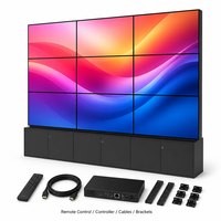 Mur vidéo LCD 46 49 55 65 pouces, écran de raccordement Full HD sans soudure à cadre ultra-fin de 0,8 mm, montage mural, affichage numérique pour salle de contrôle