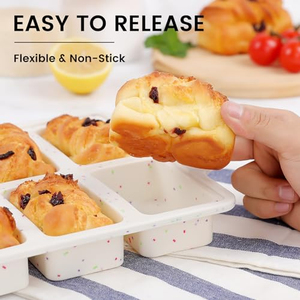 Molde para Pasteles de Silicona con 8 Cavidades en Forma de Cuboide, Antiadherente, Libre de BPA, Apto para Horno, para Hornear Muffins - Product Image 4