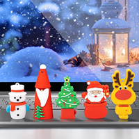 Clé USB en PVC souple pour les fêtes, clé USB en forme de saison des fêtes, USB2.0/3.0, logo personnalisé, cadeau promotionnel pour les fêtes, clé USB