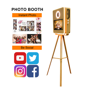 Cabina DE <span class=keywords><strong>FOTOS</strong></span> DSLR <span class=keywords><strong>24H</strong></span> enviada de fábrica para fiestas Material metálico SLR/DSLR Compatible con pantalla táctil de 15,6 pulgadas Diseño vintage - Product Image 4