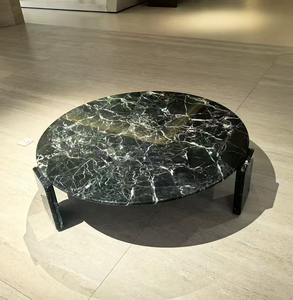 Modern Italian-Style <b>Solid</b> <b>Wood</b> Frame Round Coffee <b>Table</b> Set Tempered Glass <b>Top</b> Storage for Living Room Villa Home Furniture - Product Image 4