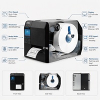 Imprimante thermique ultra-résistante pour étiquettes de codes-barres, machine d'impression de micro-étiquettes pour composants électroniques, utilisation en usine pour la production en série