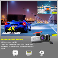 MINI voiture dvr dash cam doble camara 4k wifi gps double objectif avant et arrière 4k dash caméra voiture boîte noire caméra dashcam 4k
