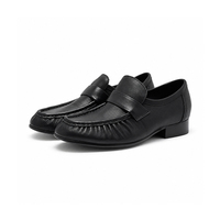 Mocassins en cuir véritable noir pour femmes, chaussures plates décontractées confortables pour un usage quotidien, chaussures élégantes pour femmes
