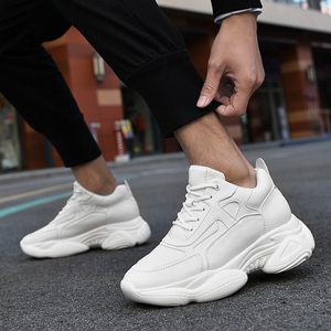 Sneakers Personalizzabili con Rialzo Interno, <span class=keywords><strong>Scarpe</strong></span> <span class=keywords><strong>Sportive</strong></span> <span class=keywords><strong>di</strong></span> Tendenza in Vera Pelle, Calzature <span class=keywords><strong>di</strong></span> Marca per Estate Autunno Inverno - Product Image 2