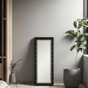 Contemporary Style Full-Body <strong>Rectangular</strong> <strong>Mirror</strong> with Illuminated Glass, Perfect for Wall or Floor Installation in Bedrooms - Product Image 5