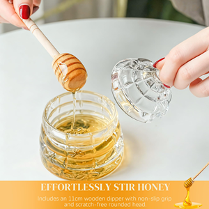 Machine Made Household Honey Tank Western-style Creative Cone <b>Glass</b> Syrup <b>Jar</b> Storage Eco-Friendly Durable 301-400ml <b>Glass</b> Lid - Product Image 3