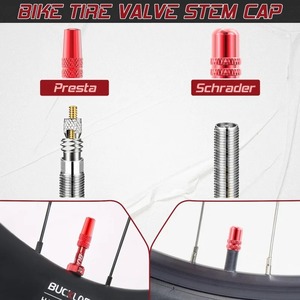 Adaptateur de <span class=keywords><strong>valve</strong></span> BUCKLOS F/V vers A/V en alliage d'aluminium, convertisseur de valves <span class=keywords><strong>Presta</strong></span> vers valves Schrader, capuchon de <span class=keywords><strong>valve</strong></span> de pneu de vélo durable - Product Image 3
