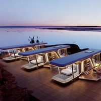 Bâtiment en structure acier personnalisable, conception portable, bungalow de luxe, style moderne, installation rapide, étanche, école, hôtel, bureau