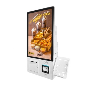 21.5'' Wall-mounted Kiosk Touchscreen QR <b>Scanner</b> Printed POS Holder Custom Payment Kiosk Cash Acceptor Self Ordering Kiosk - Product Image 1