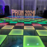 Éclairage de scène LED Infinity 3D, lumières DJ charmantes, plancher de danse vidéo LED