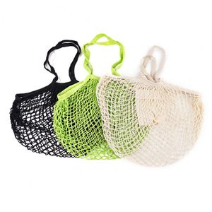Sac de plage en filet réutilisable, lavable, écologique, avec logo personnalisé, pour fruits et légumes - Product Image 4