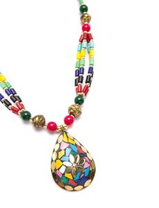 New Arrival Women's <b>Statement</b> Costume <b>Necklace</b> with Pendant Beads Best Quality Chains Accessory From India - Product Image 2