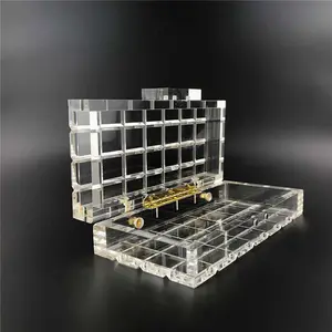 Grosir kelas dompet tangan-Tas Genggam Tas Malam Transparan Akrilik Kristal Persegi Panjang Kotak Kotak Kualitas Tinggi Grosir