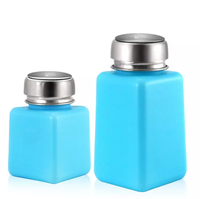 Bouteille à alcool à âme en aluminium 200 ml (8 oz), flacon de lavage pour vernis à ongles, flacon de solvant en plastique à pression, flacon de lavage pour planches