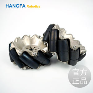 Ruedas de goma sólida de 4 pulgadas, rueda de acero al carbono para plataforma <span class=keywords><strong>AGV</strong></span>, venta al por mayor - Product Image 5