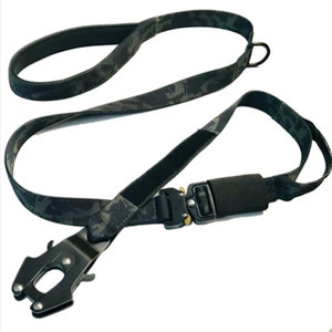 Ensemble de laisse pour chien en corde tressée de haute qualité, tactique, robuste, avec mousqueton à clip grenouille, logo personnalisé - Product Image 5