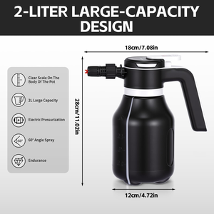 Dual-Use 2L Electric Foam Watering Can Handheld Plastic Air <b>Pressure</b> <b>Sprayer</b> for Home Garden & Gardening Air <b>Pressure</b> <b>Sprayer</b> - Product Image 4