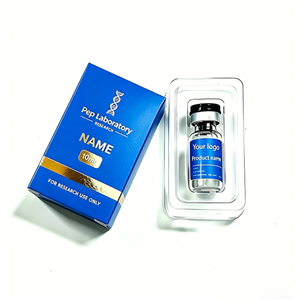 Scatola Pieghevole Personalizzata per Fiale da 3ml, Confezione Farmaceutica con Goffratura e Stampa in Oro, Scatola in Cartone per Peptidi e Medicinali - Product Image 2