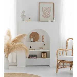 Yeni tasarım avrupa tarzı beyaz ahşap ev dekorasyonu oturma odası düğün parti dekoratif dolap