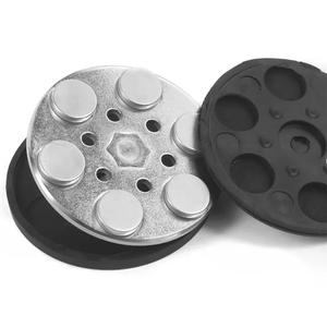 Base de soporte magnético de níquel, imán fuerte, imanes de olla recubiertos de goma de neodimio, montaje de rosca de tornillo, imán recubierto de plástico de goma - Product Image 2