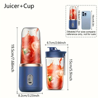 Draagbare fruitpers Elektrische sapcentrifuge Blender Mini-sapcentrifuge Uicer Kleine sapbeker Deksel Transparant voor studentenhuishoudens