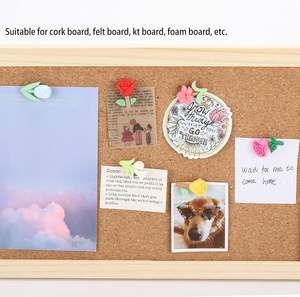 Lot de 50 punaises à fleurs décoratives <span class=keywords><strong>pour</strong></span> <span class=keywords><strong>tableau</strong></span> de liège, <span class=keywords><strong>tableau</strong></span> d'affichage - Product Image 2