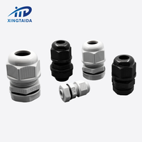 NPT1/2 G1/4 M20 PG11 PG13.5 PG M G NPT 스레드 나일론 케이블 글랜드 커넥터 IP68 방수 전기 플라스틱 케이블 글 랜드