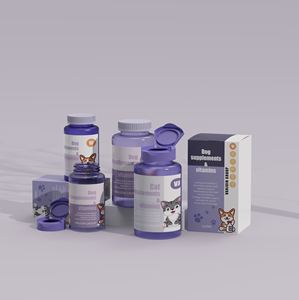 Nouvelle conception de flacon de complément alimentaire pour animaux de compagnie en plastique HDPE pour chiens et chats, vitamines, étiquette <span class=keywords><strong>anti</strong></span>-poussière, impression d'étiquettes, 250ML500ML - Product Image 1