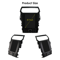 CARUPEZ Autoradio Android 9,7 pouces avec GPS pour Ford Explorer 2011-2019, style Tesla vertical, 8 cœurs, 7862S GPS DSP