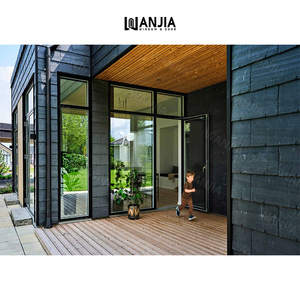 Porta Esterna Moderna Personalizzabile ODM/OEM 36x80, Porta <span class=keywords><strong>d</strong></span>'<span class=keywords><strong>Ingresso</strong></span> in Alluminio e Vetro, Porte a Battente in Alluminio per Patio - Product Image 4