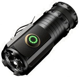 Linterna Táctica LED de 600 Lúmenes, Aleación de Aluminio, Haz Ajustable, Resistente al Agua IPX4, Carga USB Tipo-C, 4 Modos, Haz de Luz de Más de 1000M, Sellada - Product Image 1